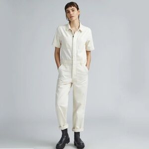 Everlane Supersoft Jean Coverall: Seeded Ecru Cream